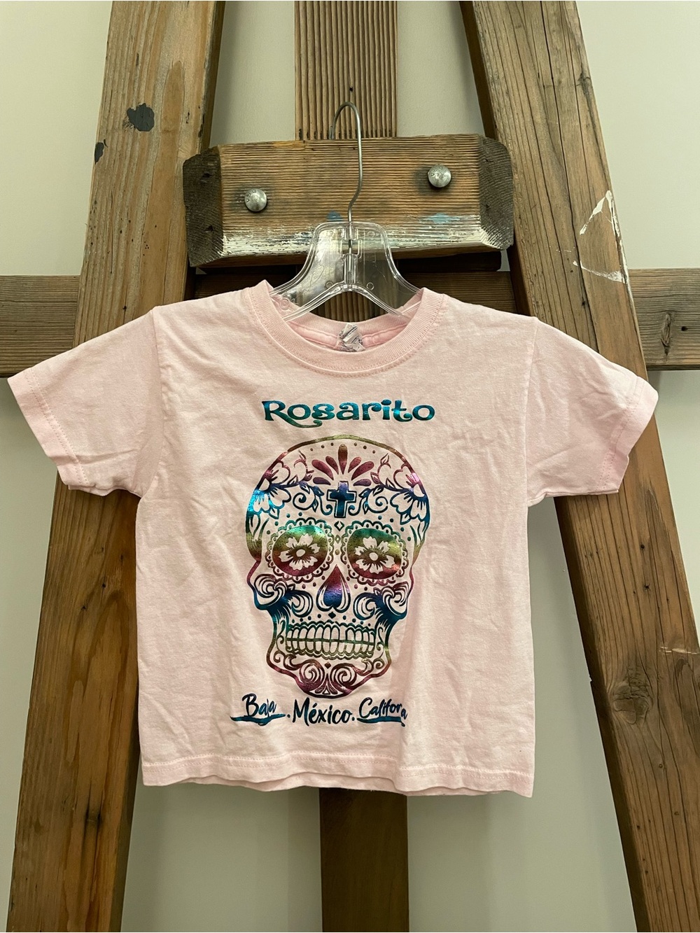 Pink Kids Sugar Skull Graphic Tee